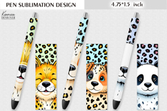 Funny Dogs Watercolor Pen Wraps|Leopard Prints Product Image 1