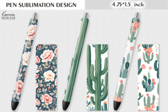Rose and Wild Flower Pen Sublimation | Vintage Floral Design Product Image 1