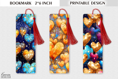 Stained Glass Hearts| Valentines Day Printable Bookmark Product Image 1