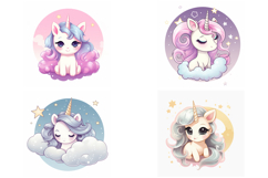 36 Cute Unicorn Illustrations Kawaii Rainbow Sticker Ideas Product Image 7