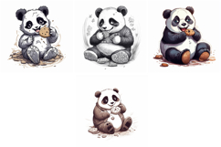 40 Cute Panda Eating Illustration Cartoon Collection JPG Product Image 8