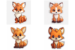 35 Kawaii Fox Sticker Idea Illustration Designs JPG Cute Product Image 6