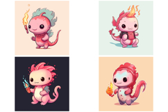 40 axolotl illustration sticker Idea Designs JPG Product Image 9