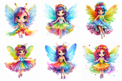 50 Rainbow Fairy Fairies Girls Illustrations Sticker JPG 2 Product Image 9