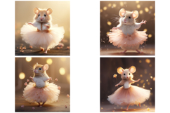 32 Ballerina Mice Mouse Illustration Dancing JPG Collection Product Image 4