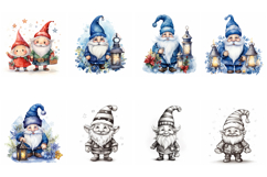 65 Christmas Gnomes Illustration Clip Art Collection Product Image 2