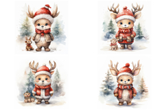 36 Santa Christmas Reindeer Illustration Designs Festive JPG Product Image 9