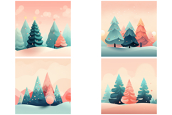 32 Festive Christmas Tree Decoration Backgrounds PNG Product Image 5