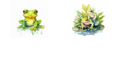 30 Watercolor Frog Illustration Toad Painting Collection JPG Product Image 9