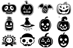 120 Halloween Logo ClipArt Design Collection SVG Gothic Product Image 4