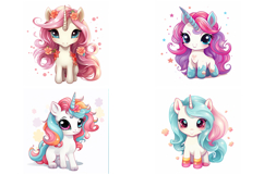 36 Cute Unicorn Illustrations Kawaii Rainbow Sticker Ideas Product Image 8
