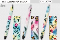 Vintage Flower Pattern|Watercolor Summer Pen Wraps Product Image 1