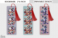 Printable Patchwork Ghost Bookmark Design - Cute Halloween Product Image 1
