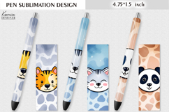 Cute Animals Head Watercolor Pen Wraps|Panda Product Image 1