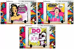 Vintage Pop Art Woman|Funny Quotes Slate Design Product Image 1