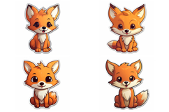 35 Kawaii Fox Sticker Idea Illustration Designs JPG Cute Product Image 7