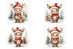36 Santa Christmas Reindeer Illustration Designs Festive JPG Product Image 10