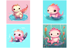 40 axolotl illustration sticker Idea Designs JPG Product Image 10