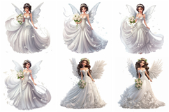 60 Fairy Princess Angel Wedding Dress Illustration JPG Product Image 11