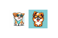 50 Puppy Dog Sunglasses Sticker Ideas Illustration Logo JPG Product Image 10