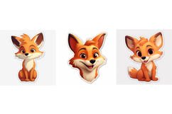 35 Kawaii Fox Sticker Idea Illustration Designs JPG Cute Product Image 8