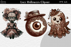Gothic Lace Halloween Elements | Creepy Cute Clipart Bundle Product Image 11