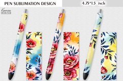 Vintage Flower Pattern|Watercolor Summer Pen Wraps Product Image 1