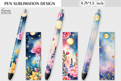 Colorful Magic and Celestial |Pink Flower |Space Pen Design Product Image 1