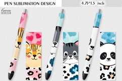 Cute Cat and Panda Watercolor Pen Wraps|Leopard Product Image 1