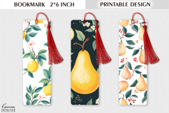 Book Lover |Vintage Pear Design Printable Bookmark Product Image 1