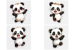 36 Panda Kawaii Sticker Idea Cute Logo Illustration Design Product Image 10