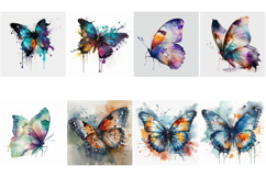 80 Watercolor Butterfly Butterflies Illustrations Vibrant Product Image 11