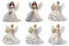 60 Fairy Princess Angel Wedding Dress Illustration JPG Product Image 2