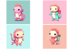 40 axolotl illustration sticker Idea Designs JPG Product Image 11