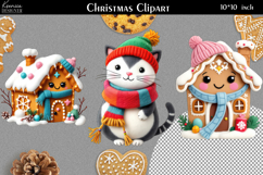 Cozy Christmas Felted Clipart Collection|Winter Knitted Art Product Image 1