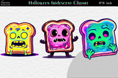 Neon Halloween Clipart|Cute Funny Characters|Zombie|Monster Product Image 1
