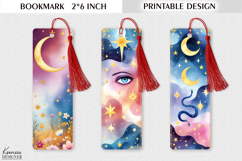 Mystic Tarot Design| Celestial and Cosmic Printable Bookmark Product Image 1