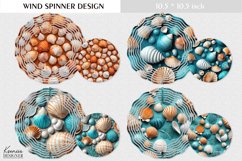 Colorful Ocean Seashells| Wind Spinner Design Product Image 1