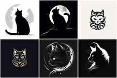 80 Kitten Cat Logo Sticker Illustrations Designs JPG Product Image 11