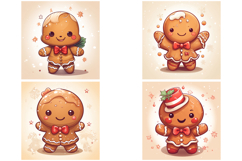 44 Gingerbread People Festive Christmas Character JPG Product Image 12