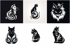 80 Kitten Cat Logo Sticker Illustrations Designs JPG Product Image 12
