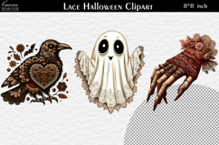 Gothic Lace Halloween Elements | Creepy Cute Clipart Bundle Product Image 13