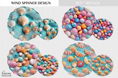 Colorful Ocean Seashells| Wind Spinner Design Product Image 1