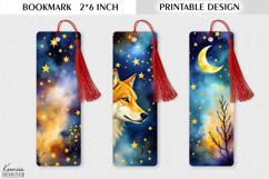 Mystic Tarot Design| Celestial and Cosmic Printable Bookmark Product Image 1