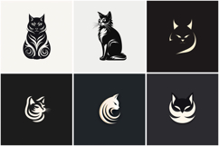 80 Kitten Cat Logo Sticker Illustrations Designs JPG Product Image 13