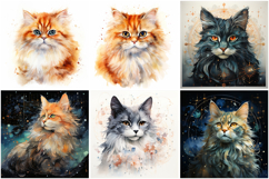 72 Cat Breeds Watercolor Illustration Kitten JPG Collection Product Image 9