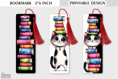 Cute Cat| Printable Bookmark |Funny Kids Bookmark Product Image 1