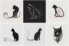 80 Kitten Cat Logo Sticker Illustrations Designs JPG Product Image 14