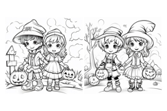 70 Halloween Color Pages Coloring Book JPG Spooky House Kid Product Image 14