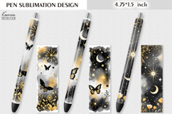 Vintage Magic and Celestial|Floral Butterfly Pen Design Product Image 1